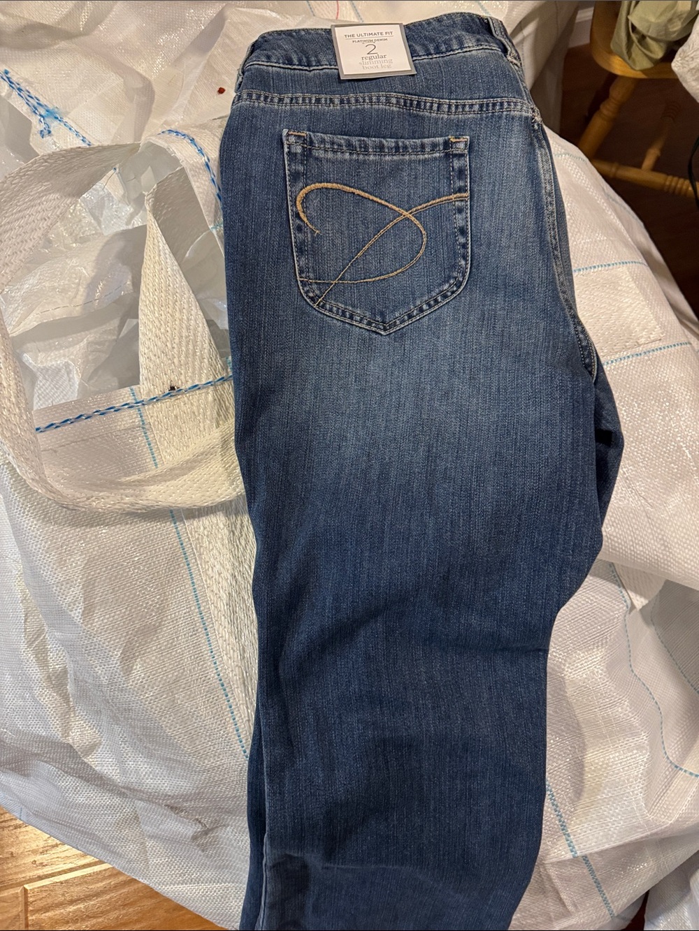 Pacifica Women's Flare Jeans in Dark Blue Denim